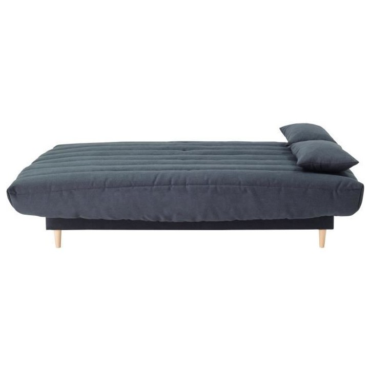Clic clac 3 places - gris - Couchage 125x190 cm - Avec coussins Clic clac 3 places - gris - Couchage 125x190 cm - Avec coussins