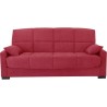 Clic clac 3 places MEGAN 14 - Tissu Soro rouge - Avec accoudoirs - Cou