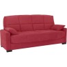 Clic clac 3 places MEGAN 14 - Tissu Soro rouge - Avec accoudoirs - Cou