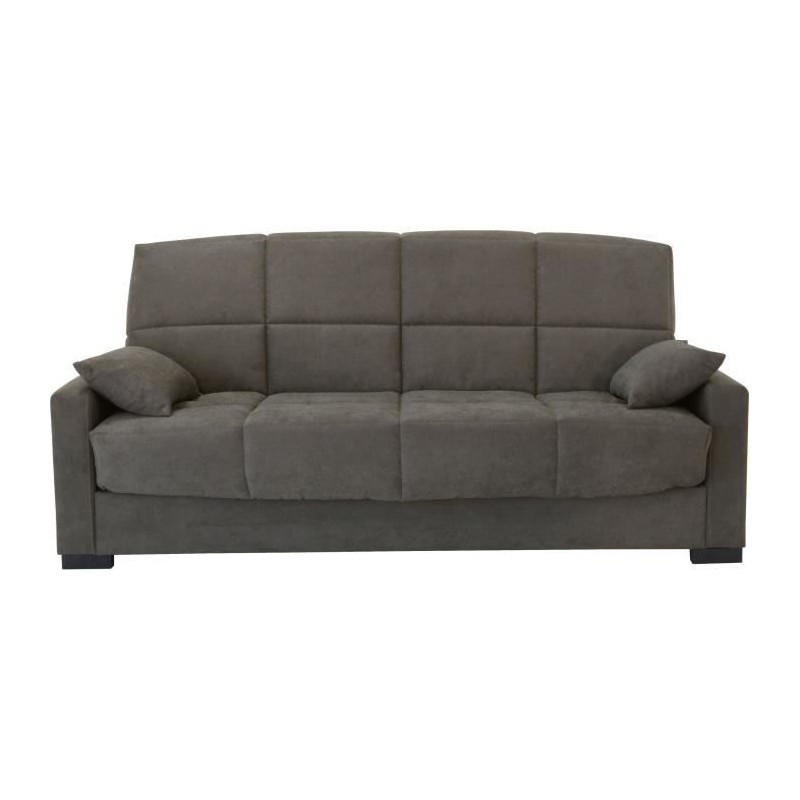 Canapé clic clac 3 places - Taupe - Matelas 17 cm - L223 x P96 x H 10 Canapé clic clac 3 places - Taupe - Matelas 17 cm - L223 x P96 x H 10