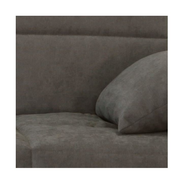 Canapé clic clac 3 places - Taupe - Matelas 17 cm - L223 x P96 x H 103 cm - MEGAN