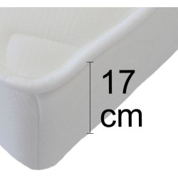 Canapé clic clac 3 places - Taupe - Matelas 17 cm - L223 x P96 x H 10