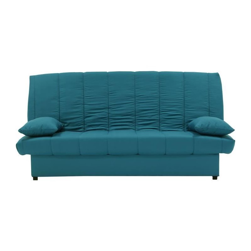 Banquette clic clac 3 places - Bleu canard - L 190 x P92 cm - MILA Banquette clic clac 3 places - Bleu canard - L 190 x P92 cm - MILA