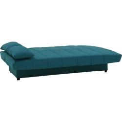 Banquette clic clac 3 places - Bleu canard - L 190 x P92 cm - MILA