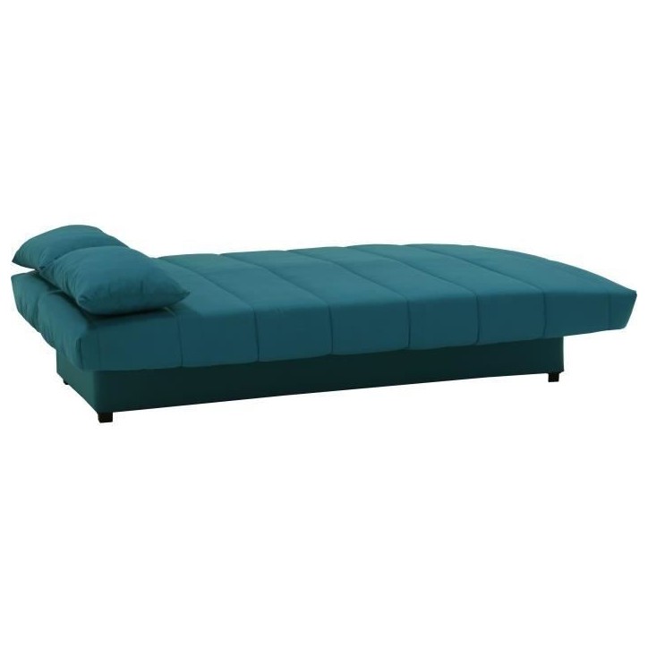 Banquette clic clac 3 places - Bleu canard - L 190 x P92 cm - MILA Banquette clic clac 3 places - Bleu canard - L 190 x P92 cm - MILA