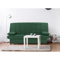 Banquette clic clac 3 places - Tissu 100% coton Vert - Style Contempor