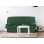 Banquette clic clac 3 places - Tissu 100% coton Vert - Style Contemporain - L 190 x P92 cm - MILA Banquette clic clac 3 places - Tissu 100% coton Vert - Style Contemporain - L 190 x P92 cm - MILA
