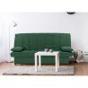 Banquette clic clac 3 places - Tissu 100% coton Vert - Style Contempor