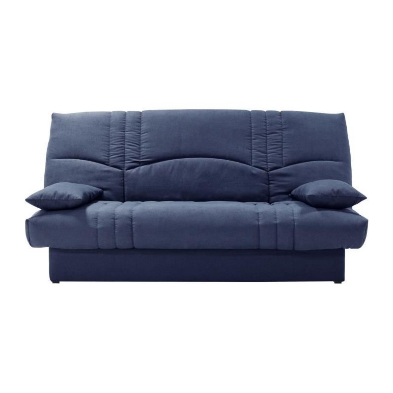 Clic clac 3 places THELMA - Tissu Soro bleu foncé - Couchage 125x190 Clic clac 3 places THELMA - Tissu Soro bleu foncé - Couchage 125x190
