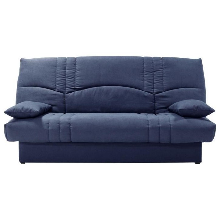 Clic clac 3 places THELMA - Tissu Soro bleu foncé - Couchage 125x190 cm - L190 x P92 x H96 cm Clic clac 3 places THELMA - Tissu Soro bleu foncé - Couchage 125x190 cm - L190 x P92 x H96 cm