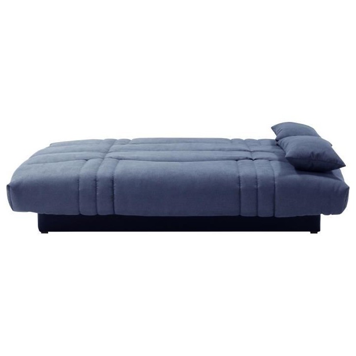 Clic clac 3 places THELMA - Tissu Soro bleu foncé - Couchage 125x190 cm - L190 x P92 x H96 cm Clic clac 3 places THELMA - Tissu Soro bleu foncé - Couchage 125x190 cm - L190 x P92 x H96 cm