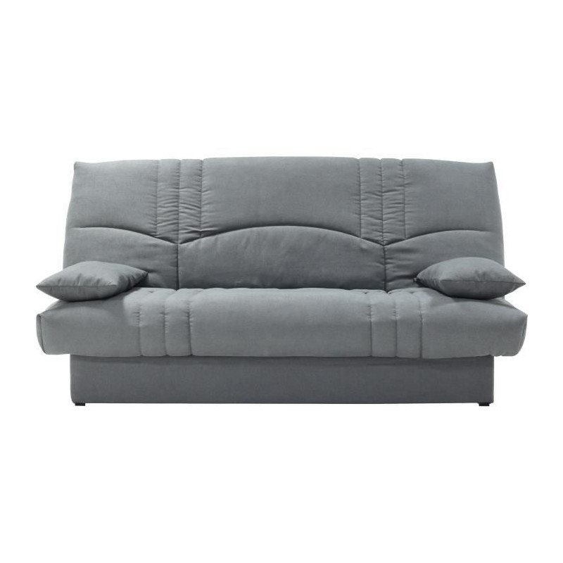 Clic clac 3 places THELMA - Tissu Soro gris moyen - Couchage 125x190 c Clic clac 3 places THELMA - Tissu Soro gris moyen - Couchage 125x190 c