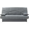 Clic clac 3 places THELMA - Tissu Soro gris moyen - Couchage 125x190 c