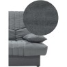 Clic clac 3 places THELMA - Tissu Soro gris moyen - Couchage 125x190 c