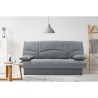Clic clac 3 places THELMA - Tissu Soro gris moyen - Couchage 125x190 c