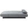 Clic clac 3 places THELMA - Tissu Soro gris moyen - Couchage 125x190 c