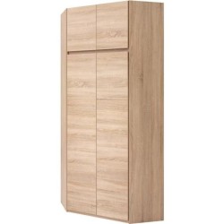 Armoire d'angle - Décor chene sonoma - 4 portes - L 80,5 cm - ACADEMI
