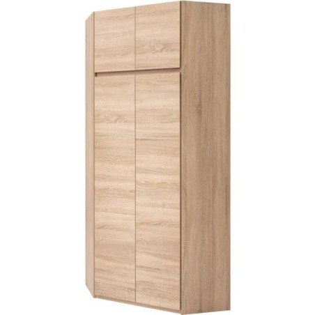 Armoire d'angle - Décor chene sonoma - 4 portes - L 80,5 cm - ACADEMI