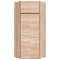 Armoire d'angle - Décor chene sonoma - 4 portes - L 80,5 cm - ACADEMI