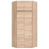 Armoire d'angle - Décor chene sonoma - 4 portes - L 80,5 cm - ACADEMI