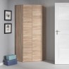 Armoire d'angle - Décor chene sonoma - 4 portes - L 80,5 cm - ACADEMI