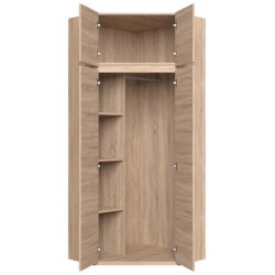 Armoire d'angle - Décor chene sonoma - 4 portes - L 80,5 cm - ACADEMI