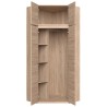Armoire d'angle - Décor chene sonoma - 4 portes - L 80,5 cm - ACADEMI