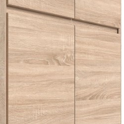 Armoire d'angle - Décor chene sonoma - 4 portes - L 80,5 cm - ACADEMI