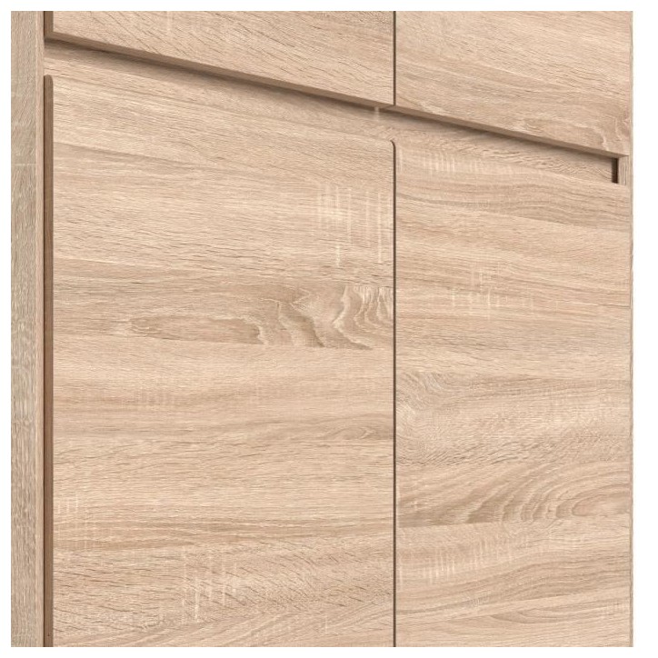 Armoire d'angle - Décor chene sonoma - 4 portes - L 80,5 cm - ACADEMICA