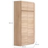 Armoire d'angle - Décor chene sonoma - 4 portes - L 80,5 cm - ACADEMI