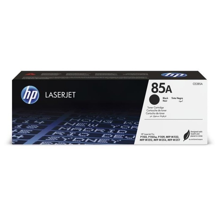 Cartouche de toner HP 85A (CE285A) noir pour imprimantes LaserJet P1102/P1106/M1132MFP/M1212MFP/m1217MFP Cartouche de toner HP 85A (CE285A) noir pour imprimantes LaserJet P1102/P1106/M1132MFP/M1212MFP/m1217MFP