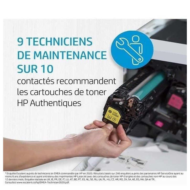 Cartouche de toner HP 305A (CE410A) noir pour imprimantes LaserJet Pro 300/400 - Capacité 2200 pages