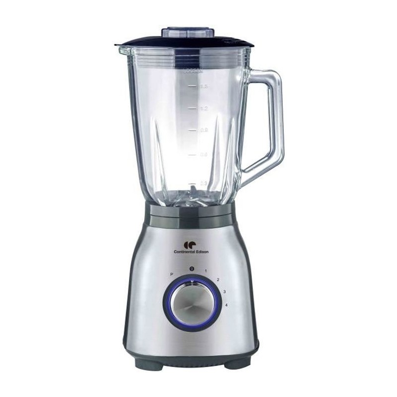 Blender CONTINENTAL EDISON CEBL1000IN Inox 1000W - Bol en verre 1.5L Blender CONTINENTAL EDISON CEBL1000IN Inox 1000W - Bol en verre 1.5L