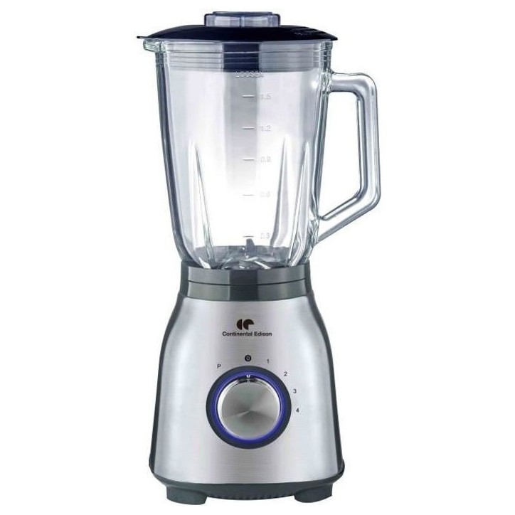 Blender CONTINENTAL EDISON CEBL1000IN Inox 1000W - Bol en verre 1.5L
