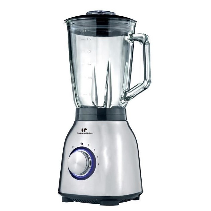 Blender CONTINENTAL EDISON CEBL1000IN Inox 1000W - Bol en verre 1.5L