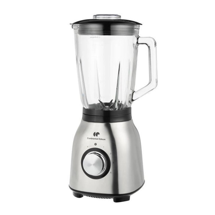 Blender CONTINENTAL EDISON CEBL1000IN Inox 1000W - Bol en verre 1.5L