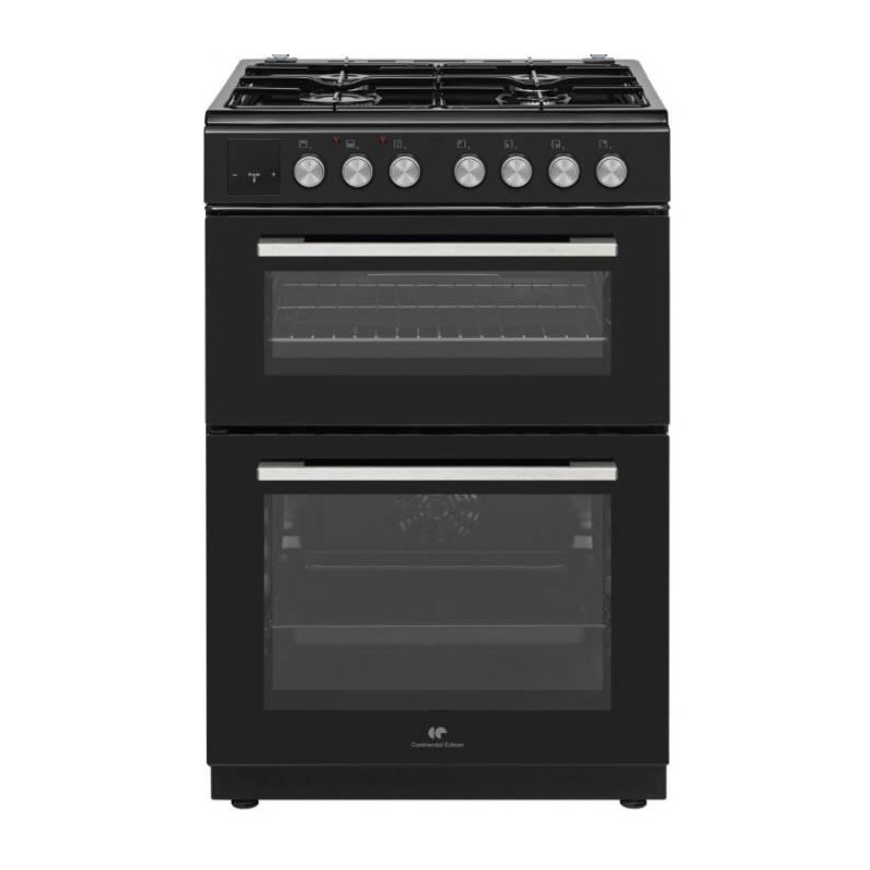 Cuisiniere gaz - CONTINENTAL EDISON - CECDF6060IBD - Double fours - 4 Cuisiniere gaz - CONTINENTAL EDISON - CECDF6060IBD - Double fours - 4