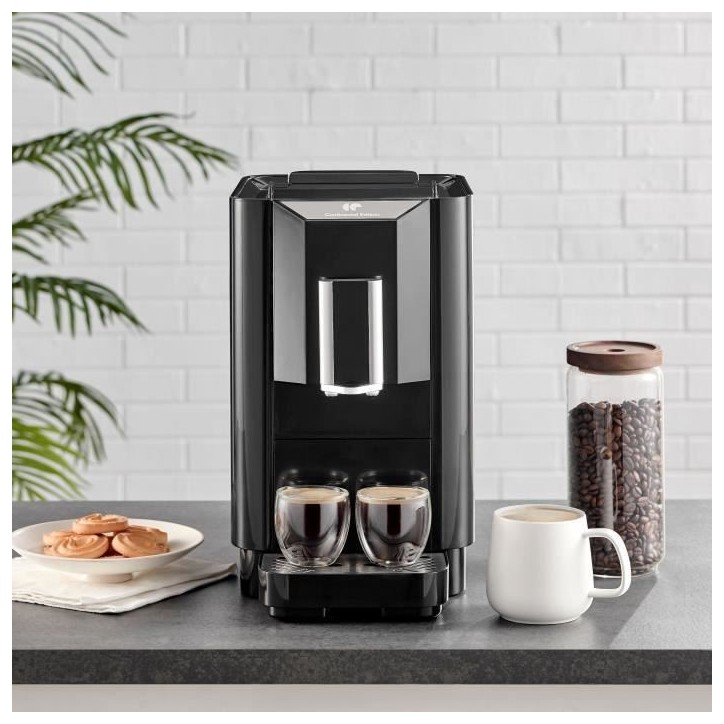 Machine Expresso broyeur - CONTINENTAL EDISON - CECFAUTOB - 19 Bar - 1450 W - Noir
