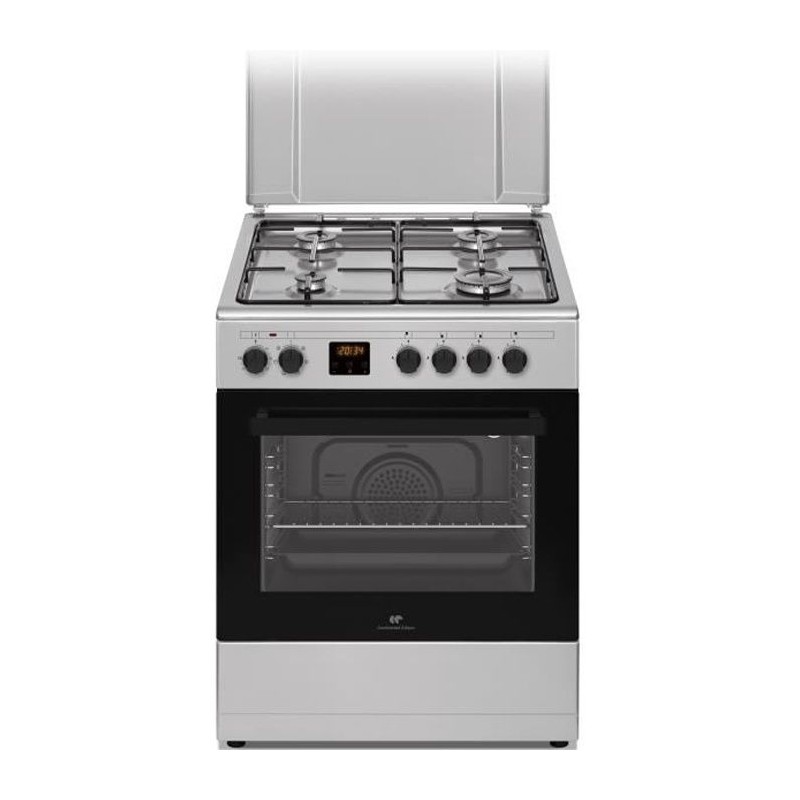 Cuisiniere gaz CONTINENTAL EDISON CECG60FCS1 - 4 feux - L59,8 x P61 xH Cuisiniere gaz CONTINENTAL EDISON CECG60FCS1 - 4 feux - L59,8 x P61 xH
