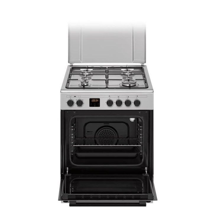 Cuisiniere gaz CONTINENTAL EDISON CECG60FCS1 - 4 feux - L59,8 x P61 xH83cm- Silver Cuisiniere gaz CONTINENTAL EDISON CECG60FCS1 - 4 feux - L59,8 x P61 xH83cm- Silver