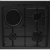 Cuisiniere mixte CONTINENTAL EDISON CECM60FCB - 3 feux gaz + 1 électr