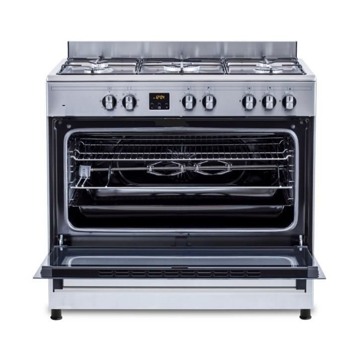 Cuisiniere piano four multifonctions catalyse - CONTINENTAL EDISON - CECP9060IXDD - 95 L - Affichage digital - L90 x H 85 cm - I Cuisiniere piano four multifonctions catalyse - CONTINENTAL EDISON - CECP9060IXDD - 95 L - Affichage digital - L90 x H 85 cm - I