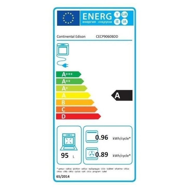 Cuisiniere piano four multifonctions catalyse - CONTINENTAL EDISON - CECP9060IXDD - 95 L - Affichage digital - L90 x H 85 cm - I Cuisiniere piano four multifonctions catalyse - CONTINENTAL EDISON - CECP9060IXDD - 95 L - Affichage digital - L90 x H 85 cm - I