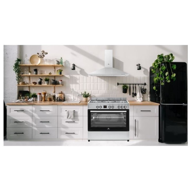 Cuisiniere piano four multifonctions catalyse - CONTINENTAL EDISON - CECP9060IXDD - 95 L - Affichage digital - L90 x H 85 cm - I Cuisiniere piano four multifonctions catalyse - CONTINENTAL EDISON - CECP9060IXDD - 95 L - Affichage digital - L90 x H 85 cm - I