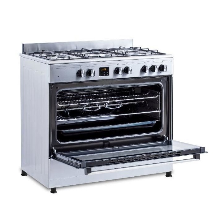 Cuisiniere piano four multifonctions catalyse - CONTINENTAL EDISON - CECP9060IXDD - 95 L - Affichage digital - L90 x H 85 cm - I Cuisiniere piano four multifonctions catalyse - CONTINENTAL EDISON - CECP9060IXDD - 95 L - Affichage digital - L90 x H 85 cm - I