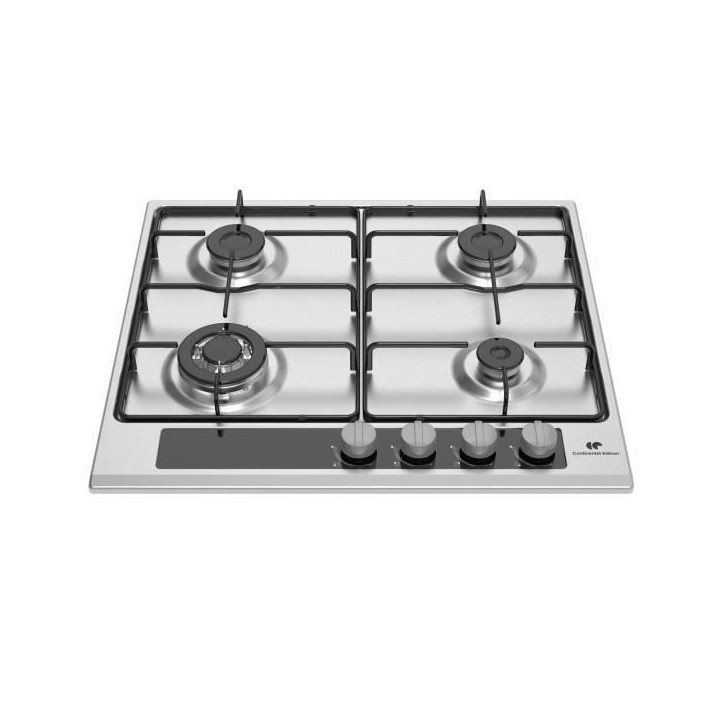 Table 4 foyers CONTINENTAL EDISON - gaz dont 1 triple couronne inox