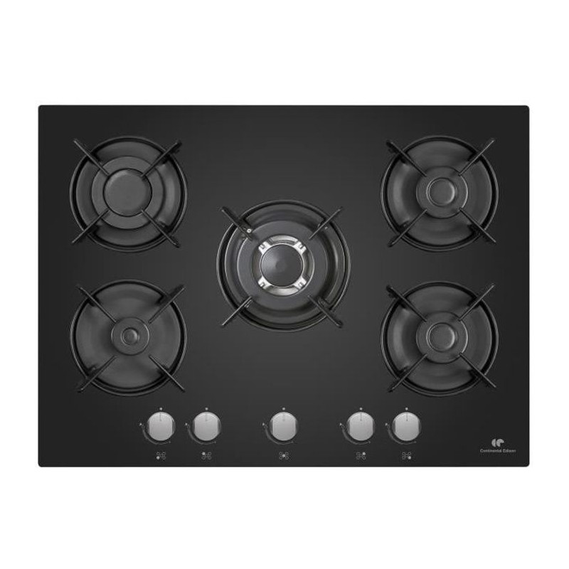 Table 5 foyers CONTINENTAL EDISON - Gaz verre noir