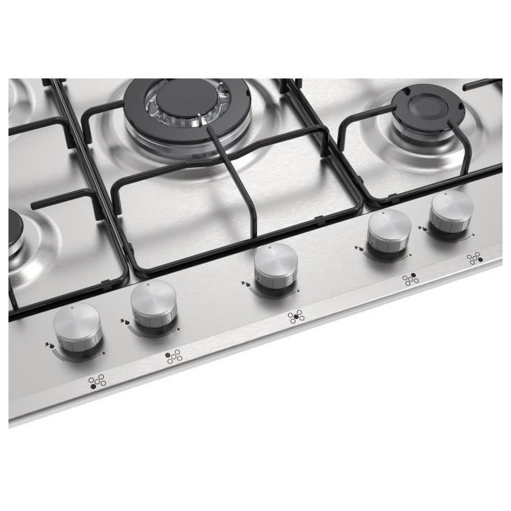 Table 5 foyers CONTINENTAL EDISON - Gaz dont 1 triple couronne inox