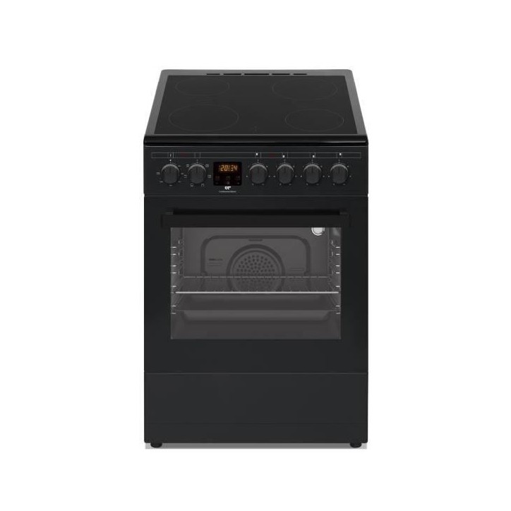 Cuisiniere vitrocéramique CONTINENTAL EDISON CECV50FCB - 4 feux - L49.5 x H82.7 xP58 cm - Noir Cuisiniere vitrocéramique CONTINENTAL EDISON CECV50FCB - 4 feux - L49.5 x H82.7 xP58 cm - Noir