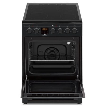 Cuisiniere vitrocéramique CONTINENTAL EDISON CECV50FCB - 4 feux - L49.5 x H82.7 xP58 cm - Noir